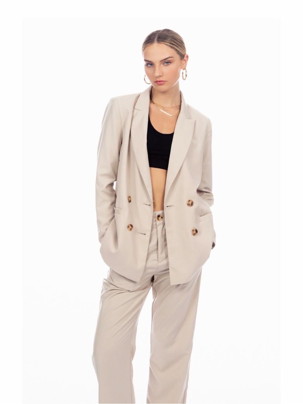 ElleandEmm Tan Trousers - Picture 3 of 4
